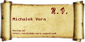 Michalek Vera névjegykártya